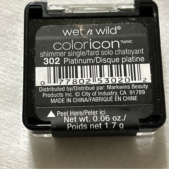 Wet N Wild Color Icon Eye Shadow Single 302 Platinum .06 oz (gray satin) sealed - Picture 5 of 5